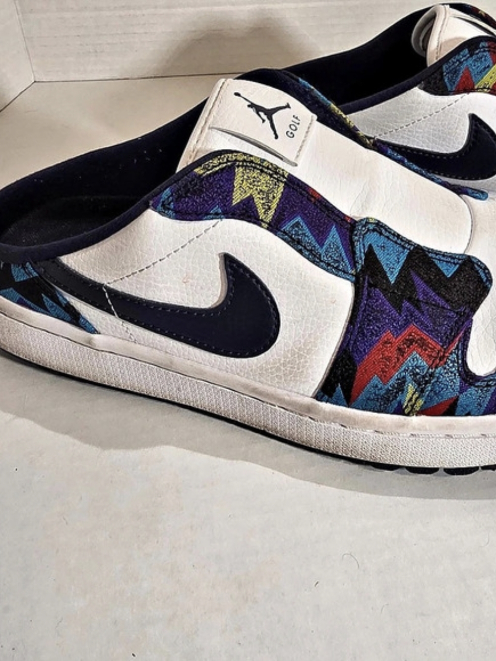AIR Jordan 1 Mule Golf Sneakers White Multicolor US 9 No BOX